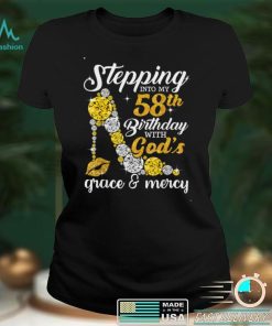 High Heel Stepping Into My 58th Birthday Women Birthday T Shirt