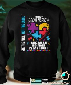 His Fight Blue Great Nephew Autism Awareness Aunt Uncle Pullover Hoodie