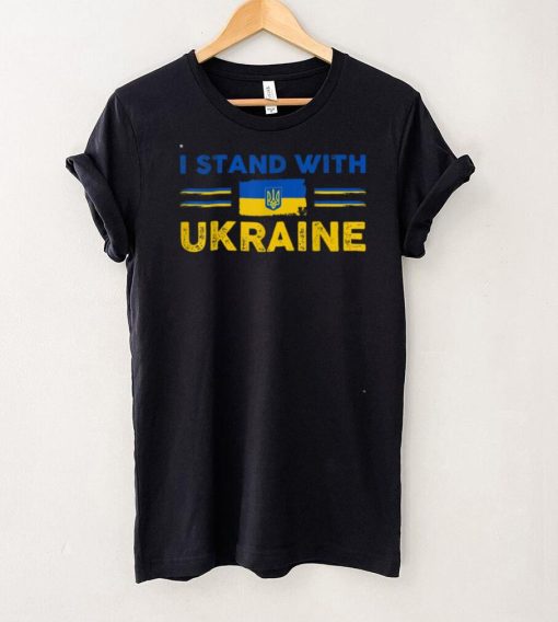 I Stand With Ukraine Flag Ukrainians Support Vintage Ukraine T Shirt