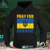 Ukraine Pride Vintage Retro Pray Ukrainian Flag Colors Peace Pullover Hoodie