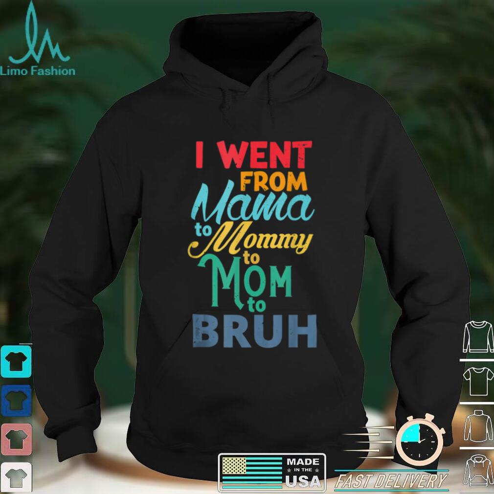 I Went From Mama To Mommy To Mom To Bruh Funny Gift T Shirt