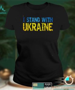 I stand with Ukraine Support Ukraine Ukrainian Flag Vintage T Shirt
