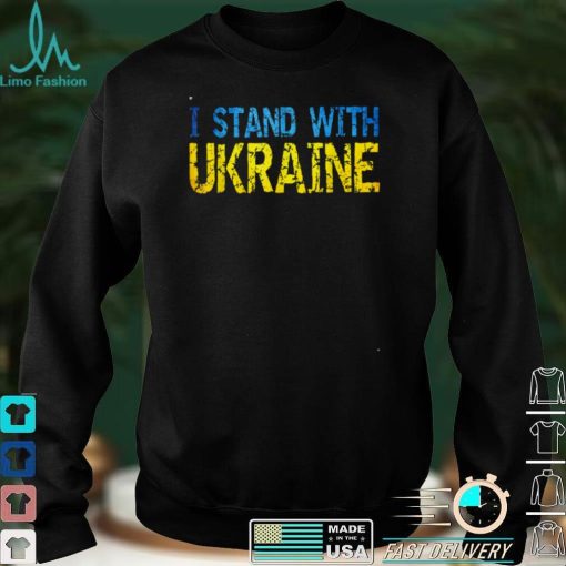 I stand with Ukraine Support Ukraine Ukrainian Flag Vintage T Shirt