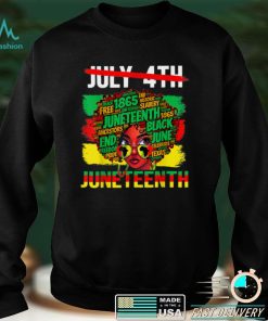 July 4th Juneteenth 1865 Because My Ancestors Proud Black T Shirt
