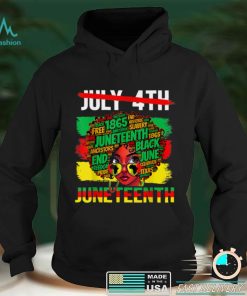 July 4th Juneteenth 1865 Because My Ancestors Proud Black T Shirt