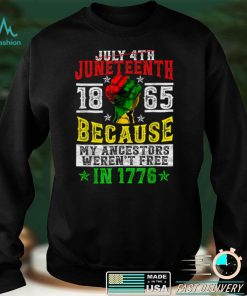 July 4th Juneteenth 1865 Celebrate African Americans Freedom T Shirt (1) tee