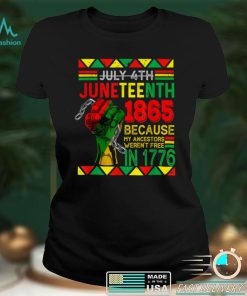 July 4th Juneteenth 1865 Independence Day Freedom Day Gifts T Shirt tee