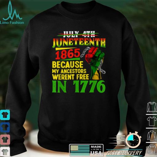 July 4th Juneteenth 1865 Lovers Freedom African Americans T Shirt tee