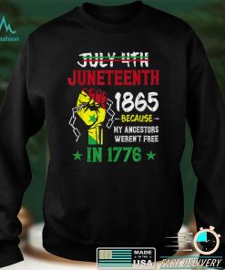 July 4th Juneteenth 1865 Lovers Freedom African Americans T Shirts tee