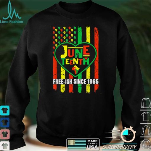 Juneteenth FreeIsh Since 1865 Afro Flag Black Men Women Kids T Shirt tee