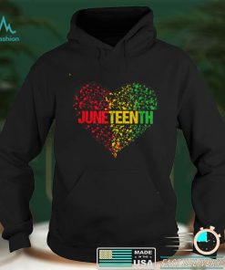 Juneteenth Heart Colors Black Pride Freedom independence Day T Shirt tee