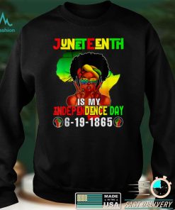 Juneteenth Independence Day Afro Melanin Natural Hair Womens T Shirt