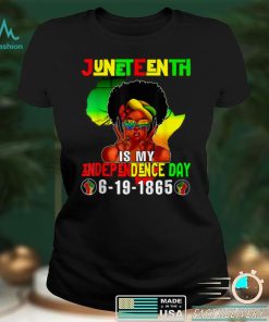 Juneteenth Independence Day Afro Melanin Natural Hair Womens T Shirt