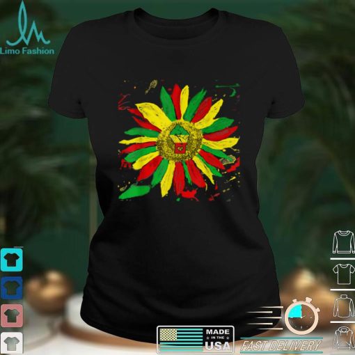 Juneteenth Sunflower African American Black Pride T Shirt tee