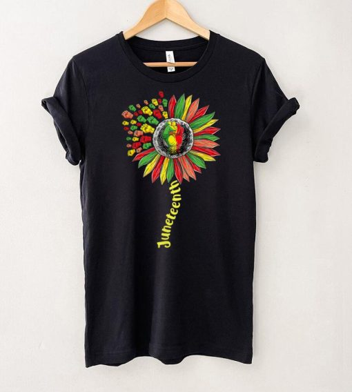 Juneteenth Sunflower Fist Black Pride African American T Shirt tee