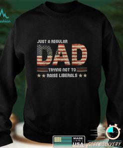 Just A Regular Dad Trying Not To Raise Liberals Fathers Day T Shirt