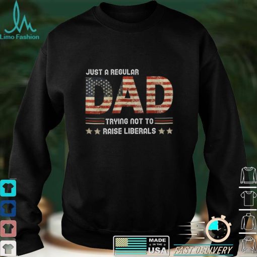 Just A Regular Dad Trying Not To Raise Liberals Fathers Day T Shirt