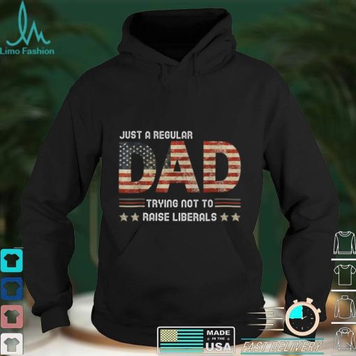 Just A Regular Dad Trying Not To Raise Liberals Fathers Day T Shirt