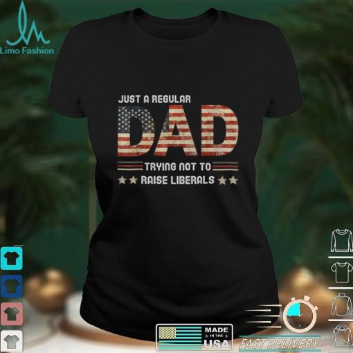 Just A Regular Dad Trying Not To Raise Liberals Fathers Day T Shirt