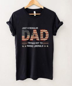 Just A Regular Dad Trying Not To Raise Liberals Fathers Day T Shirt