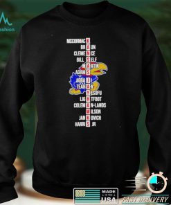 Kansas Jayhawks players name shirt