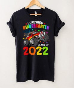 Kids I Crushed Kindergarten Monster Truck Graduation 2022 Boys T Shirt