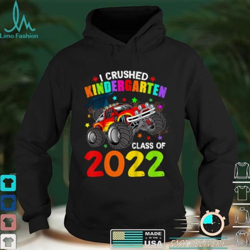 Kids I Crushed Kindergarten Monster Truck Graduation 2022 Boys T Shirt