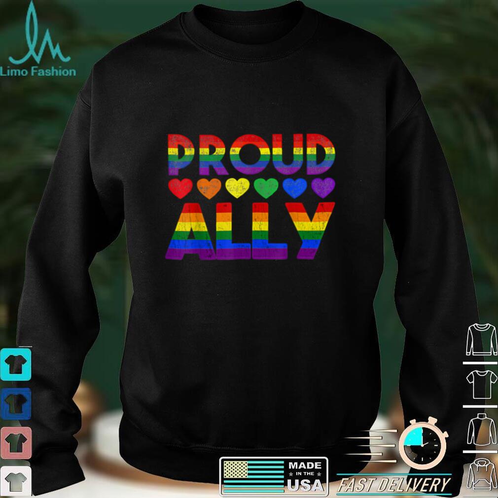 LGBT Friends Proud Ally LGBT Pride Proud Ally Gay Heart Love T Shirt