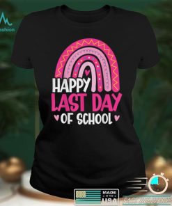 Last Day of School 2022 Rainbow Lunch Lady Teacher T Shirt tee
