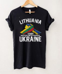 Lithuania Stands With Ukraine Ukrainian Lithuanian Flag T Shirt