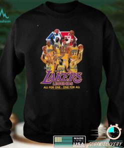 Los Angeles Lakers Legends Players All For One Signatures Shirt