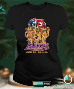 Los Angeles Lakers Legends Players All For One Signatures Shirt