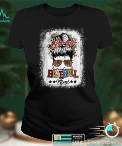 Loud & Proud BaseBall Mimi Life Messy Bun Leopard Game Day T Shirt