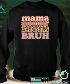 Mama Mommy Mom Bruh Vintage Leopard Boys Girls Kids T Shirt