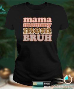 Mama Mommy Mom Bruh Vintage Leopard Boys Girls Kids T Shirt
