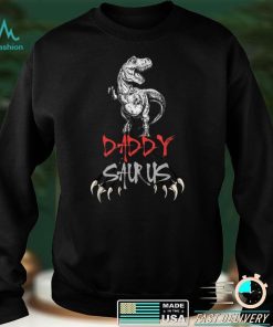 Mens Daddysaurus Daddy Saurus T Rex Dinosaur Fathers Day T Shirt