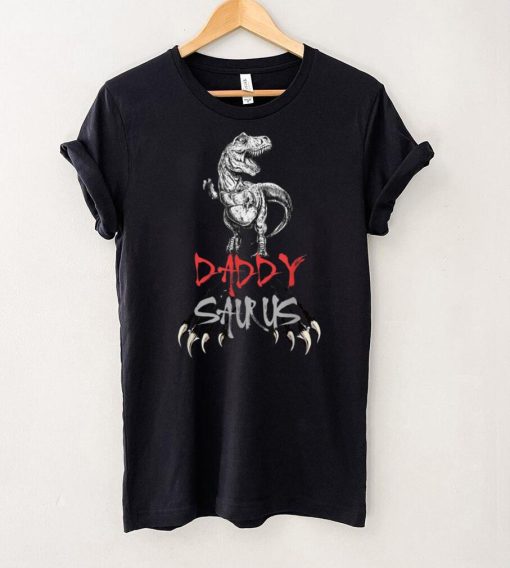 Mens Daddysaurus Daddy Saurus T Rex Dinosaur Fathers Day T Shirt