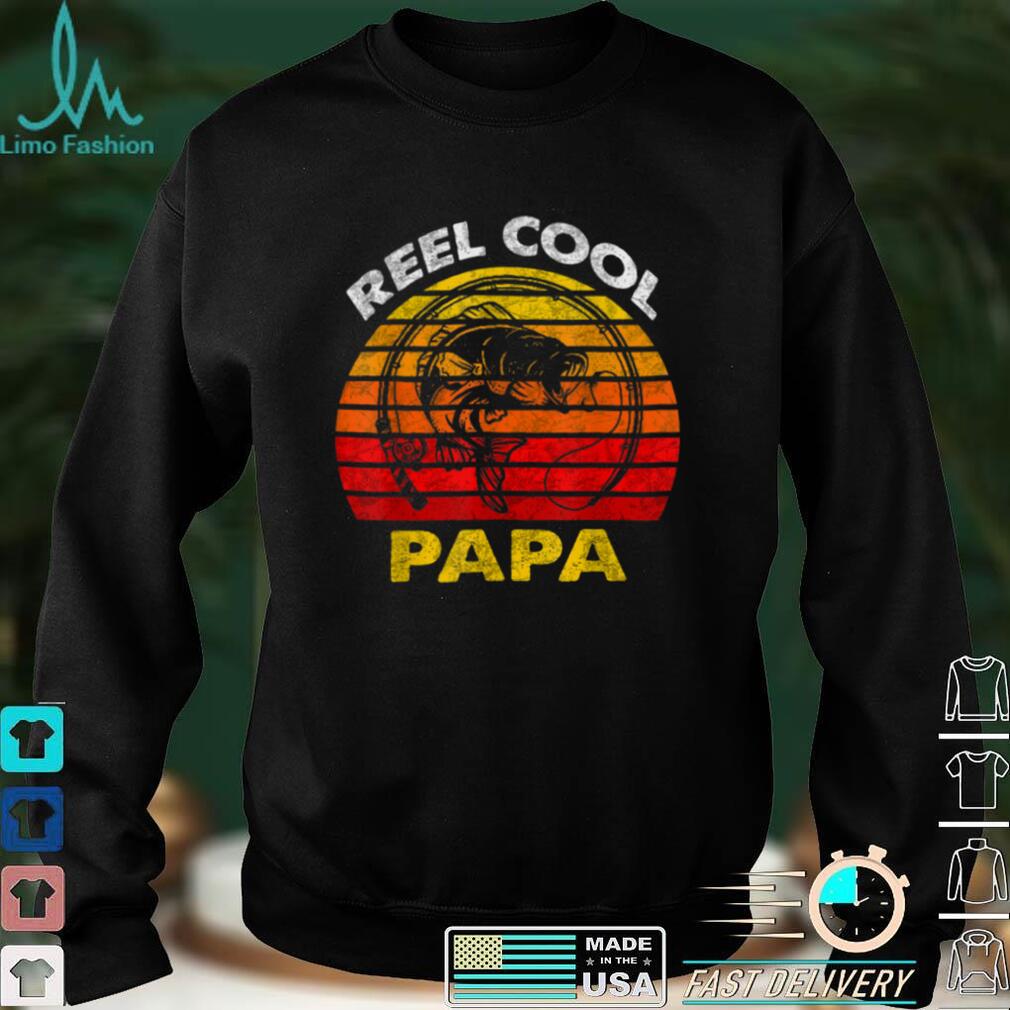 Mens Fathers Day Shirt Dad Daddy Father_s Reel Cool Papa T Shirt
