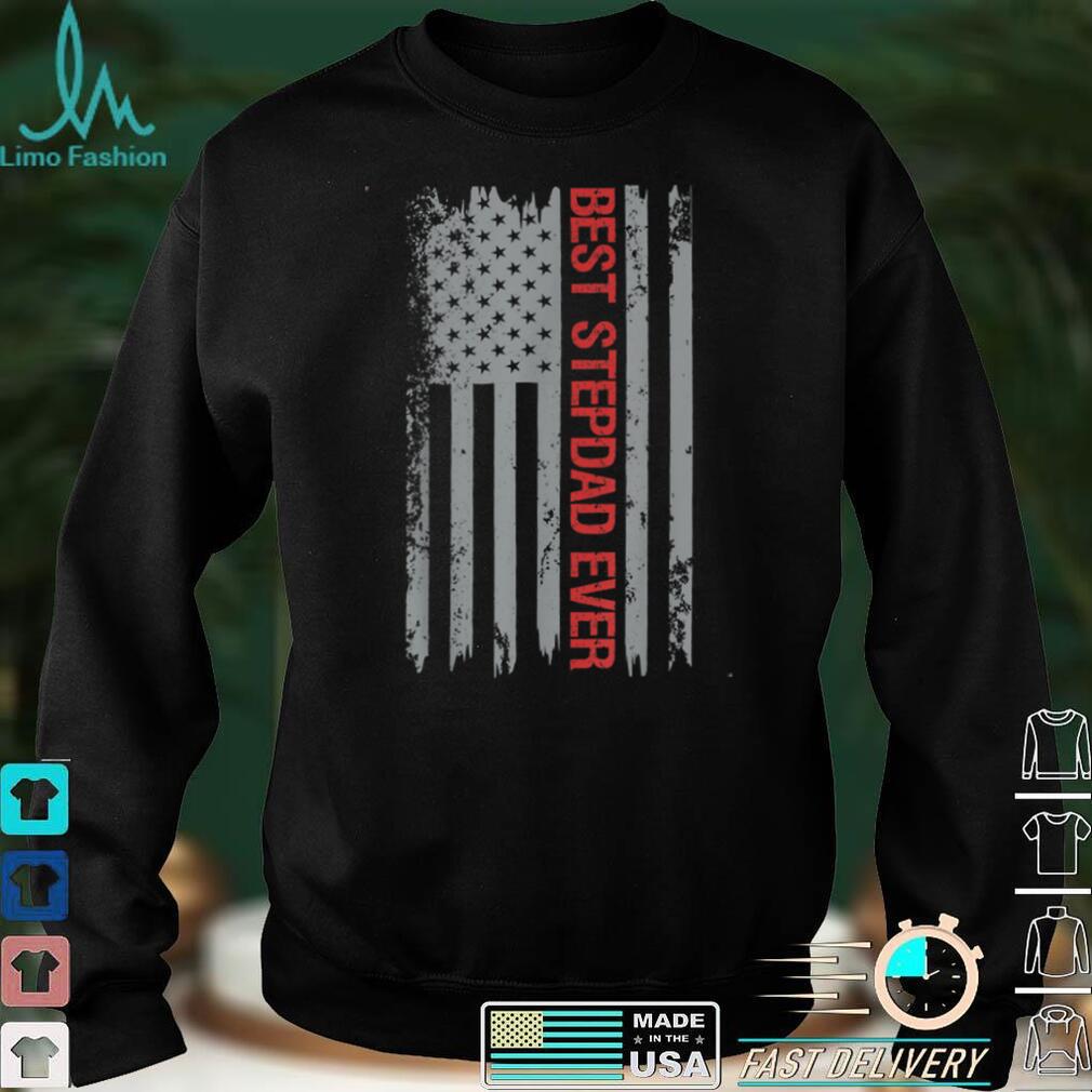 Mens Fathers Day Shirt For Stepdad Best Stepdad Ever America Flag T Shirt, sweater