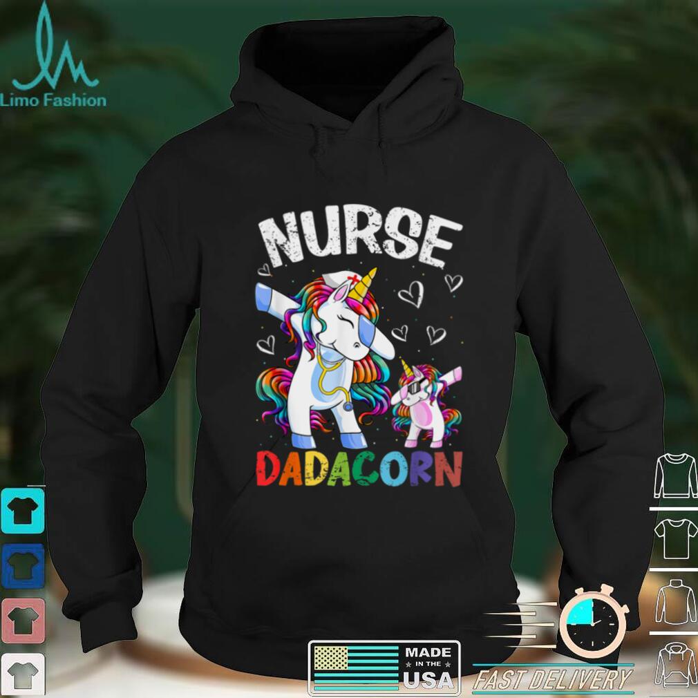 Mens Funny Nurse Unicorn Fathers Day Birthday Dad Murse Dadacorn T Shirt