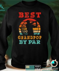 Mens Gift For Fathers Day Tee   Best Grandpop By Par Golfing T Shirt