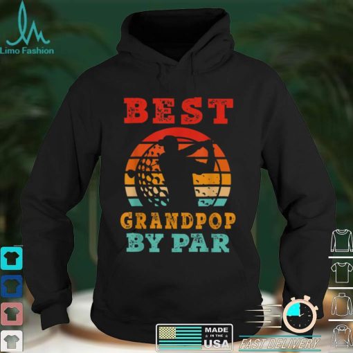 Mens Gift For Fathers Day Tee   Best Grandpop By Par Golfing T Shirt