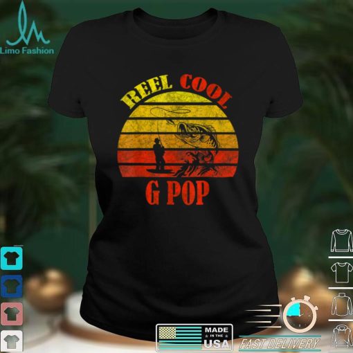 Mens Reel Cool G Pop Fisherman Daddy Father Day Gifts Fishin T Shirt