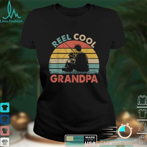 Mens Reel Cool Grandpa   Fathers Day Fishing For Dad or Grandpa T Shirt