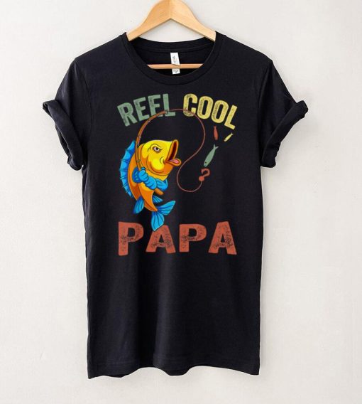 Mens Reel Cool Papa Fishing , Fun Fathers Day Fishermen T Shirt