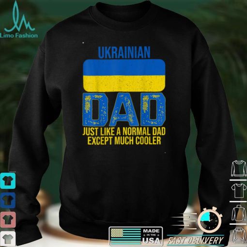 Mens Vintage Ukrainian Dad Ukraine Flag For Father's Day T Shirt