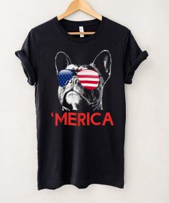 Merica French Bulldog American Flag 4th Of July Frenchie T Shirt