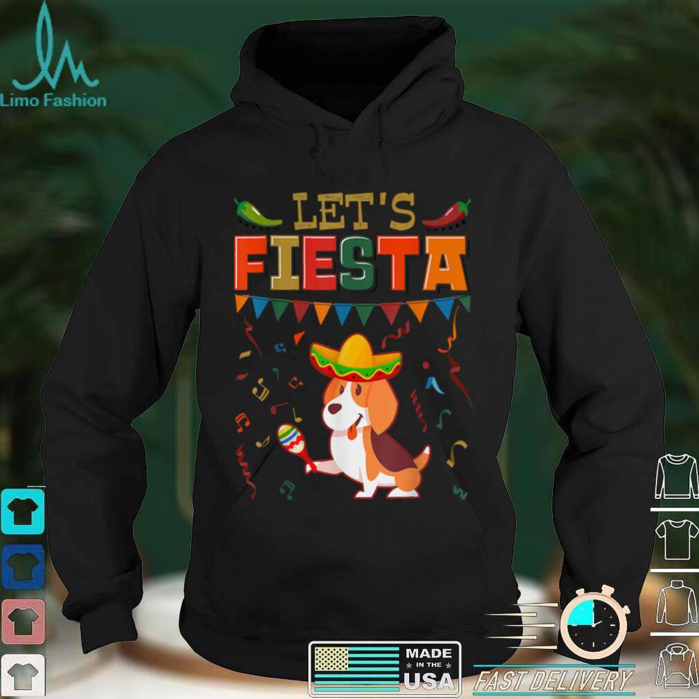 Mexican Cinco De Mayo Fiesta   Let's Fiesta Beagle T Shirt