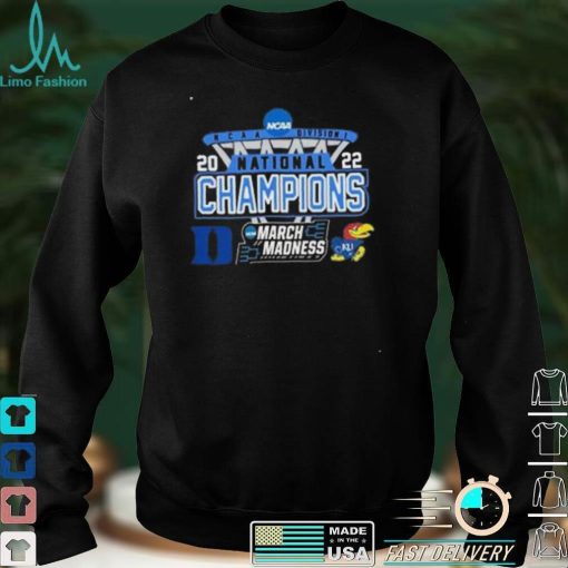 NCAA Kansas And Duke March Madness 2022 Final Four Shirt,Duke Duke Blue Devils Kansas, Jayhawks Champions 2022 Shirt Hoodie Sweatshirt Vneck