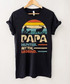 Papa Hunter Myth Legend Hunting Lover Funny Father_s Day T Shirt